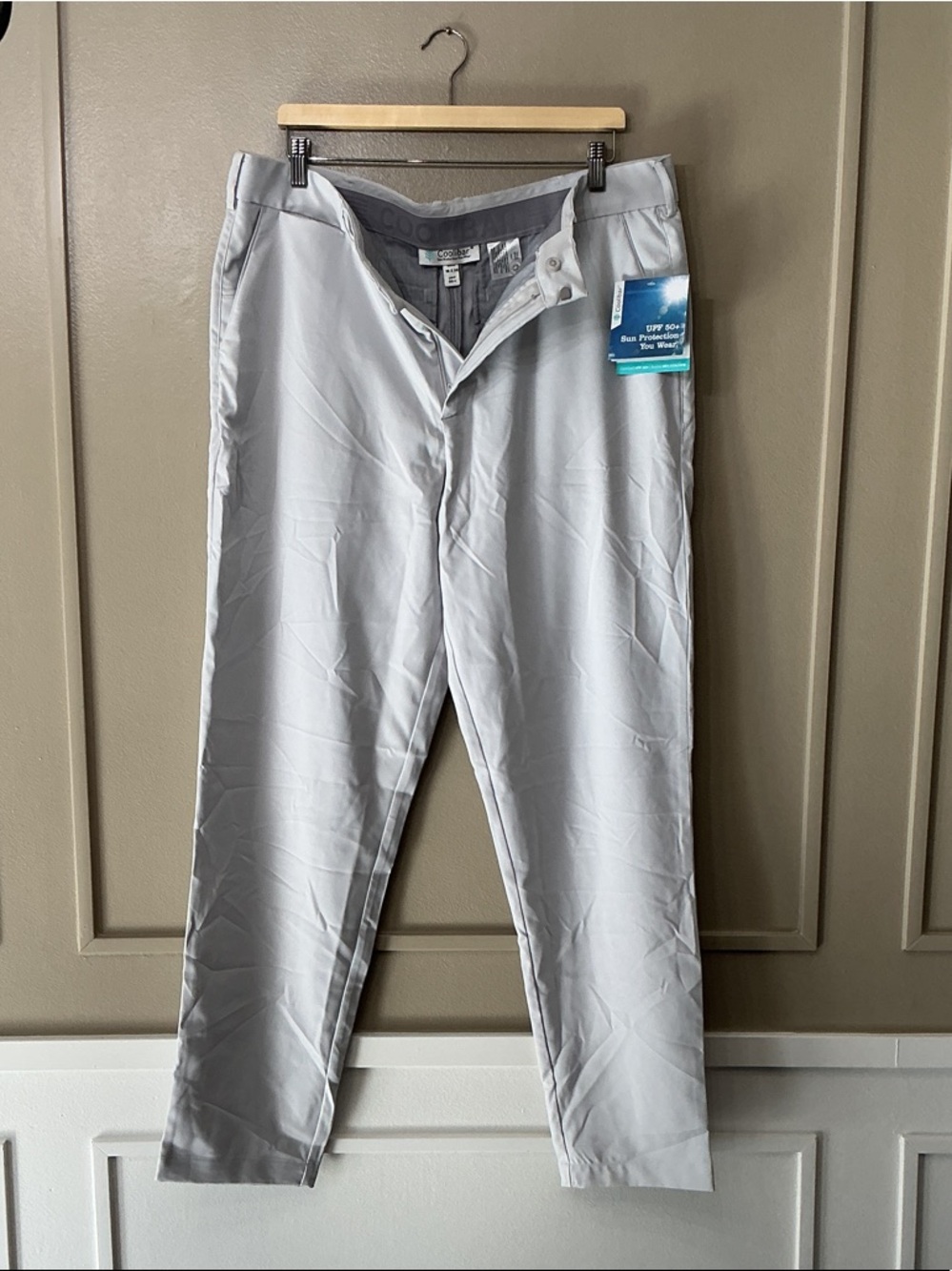 Coolibar Men's Light Gray Sun-Protective Chinos